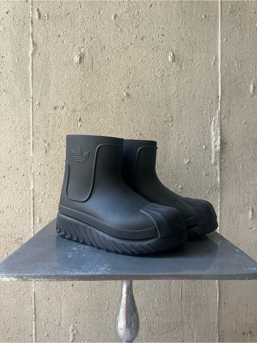 Adidas Black Platform ‘Rain’ Boots - Superstar Shell Toe